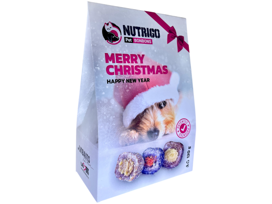 JAUNUMS NUTRIGEL BON BONS ZIEMASSVĒTKU gaļas konfektes suņiem 120 g